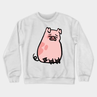 Cute Piggy Being Melancholic Crewneck Sweatshirt